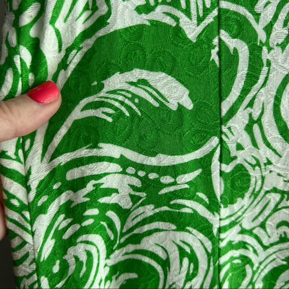Lilly Pulitzer Green and White Darling Shift Dress Sz 6 - Picture 11 of 11